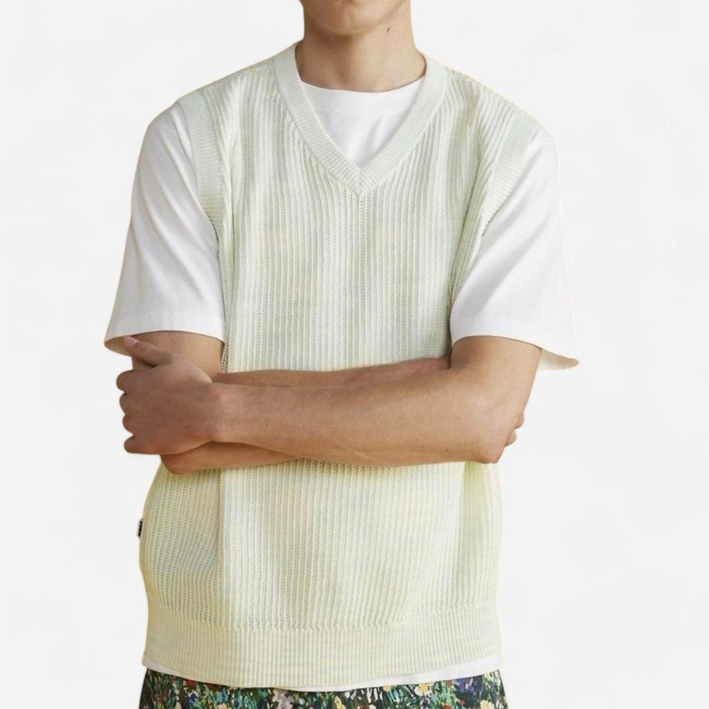 Clynton openwork knit sweater vest